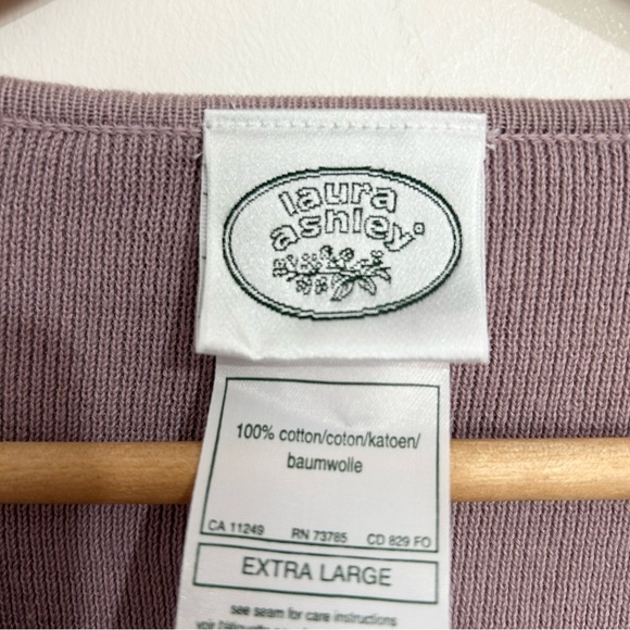 Vintage Laura Ashley Cardigan Size XL Dusty pink/lilac - Picture 5 of 9